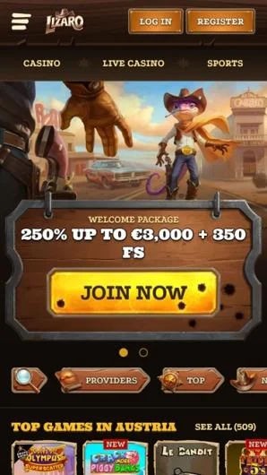 Lizaro Casino Zrzut ekranu 3